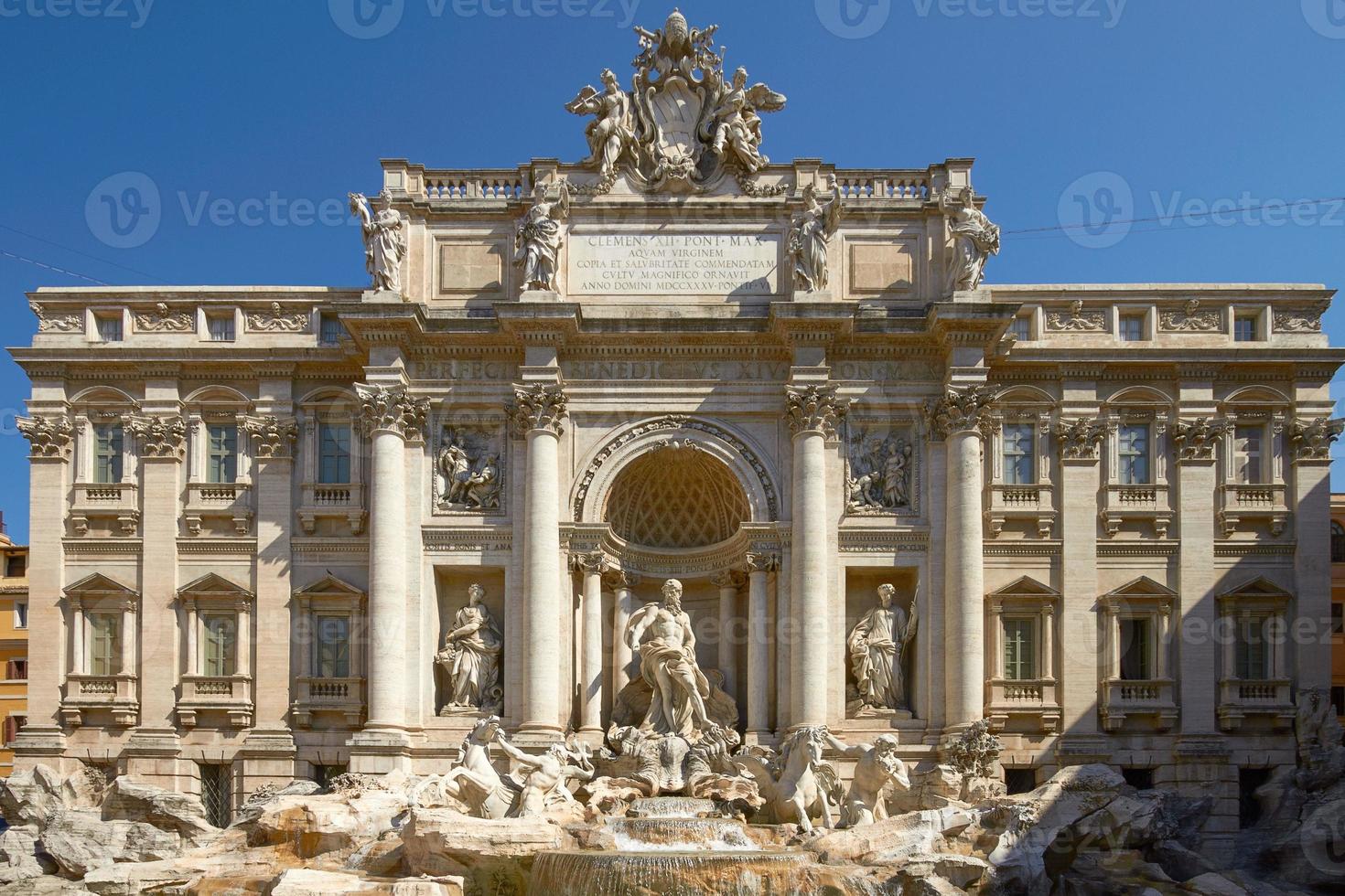 Fonte de Trevi em Roma, Itália foto