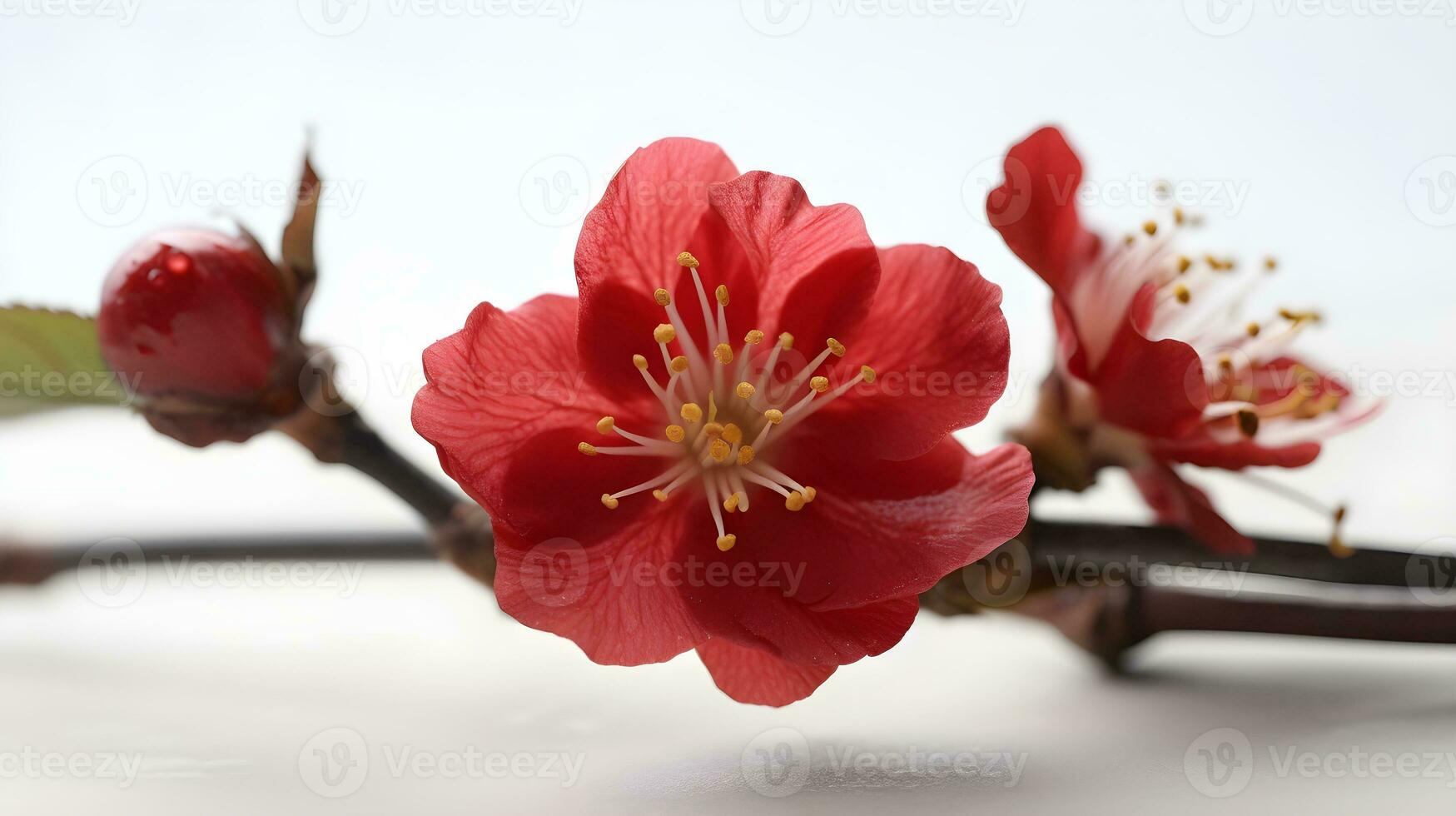 lindo fechar acima uma ramo do uma Rosa cereja Flor flor ou sakura flor Sombrio fundo. ai gerado foto