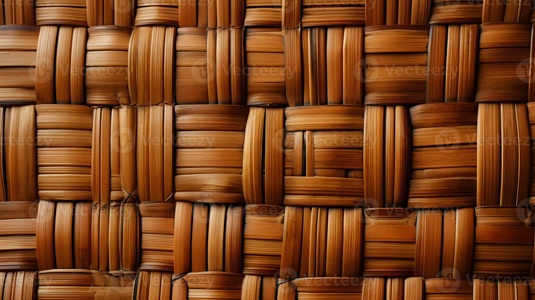 tecido bambu fundo topo Visão ,tradicional tecido bambu padronizar , generativo ai foto