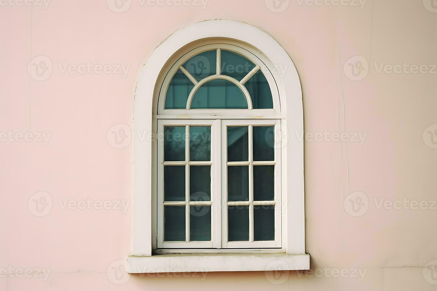 clássico janela quadro, Armação em pastel Rosa retro estilo. ai gerado foto