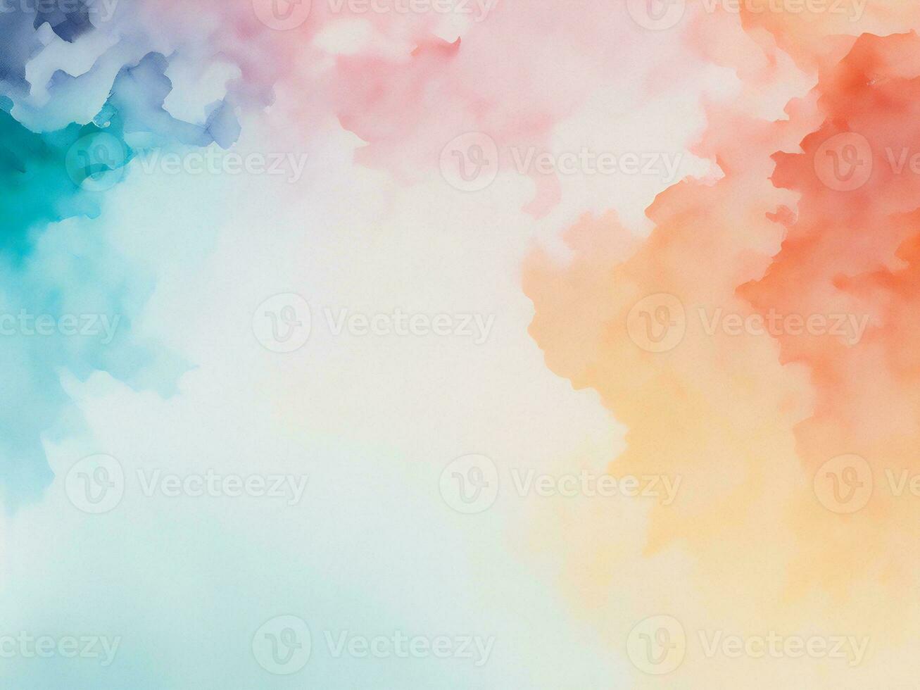 colorida aguarela pintura respingos em uma branco fundo ai gerado foto