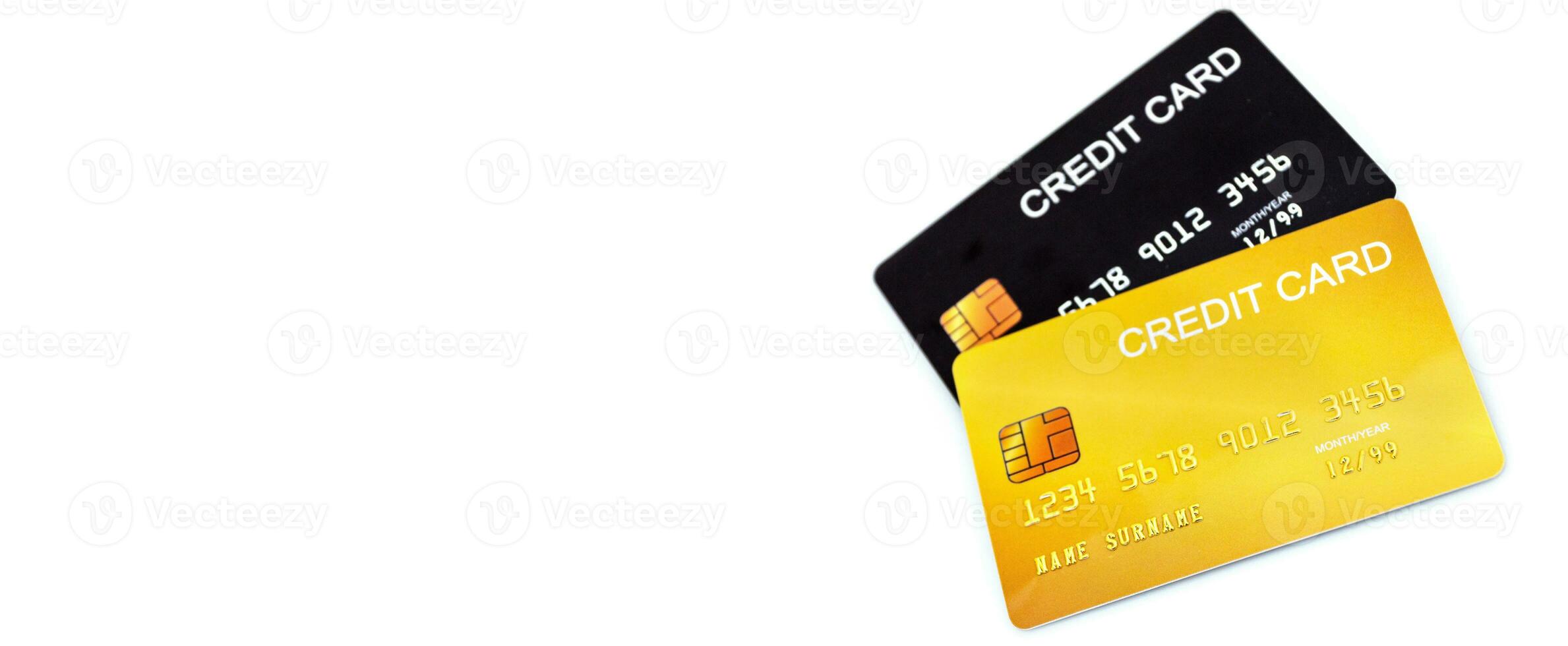 conceito do finança, bancário e crédito cartões, para usar dentro financeiro assuntos. foto