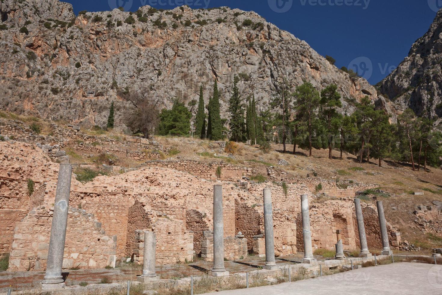 sítio arqueológico de Delphi, Grécia foto