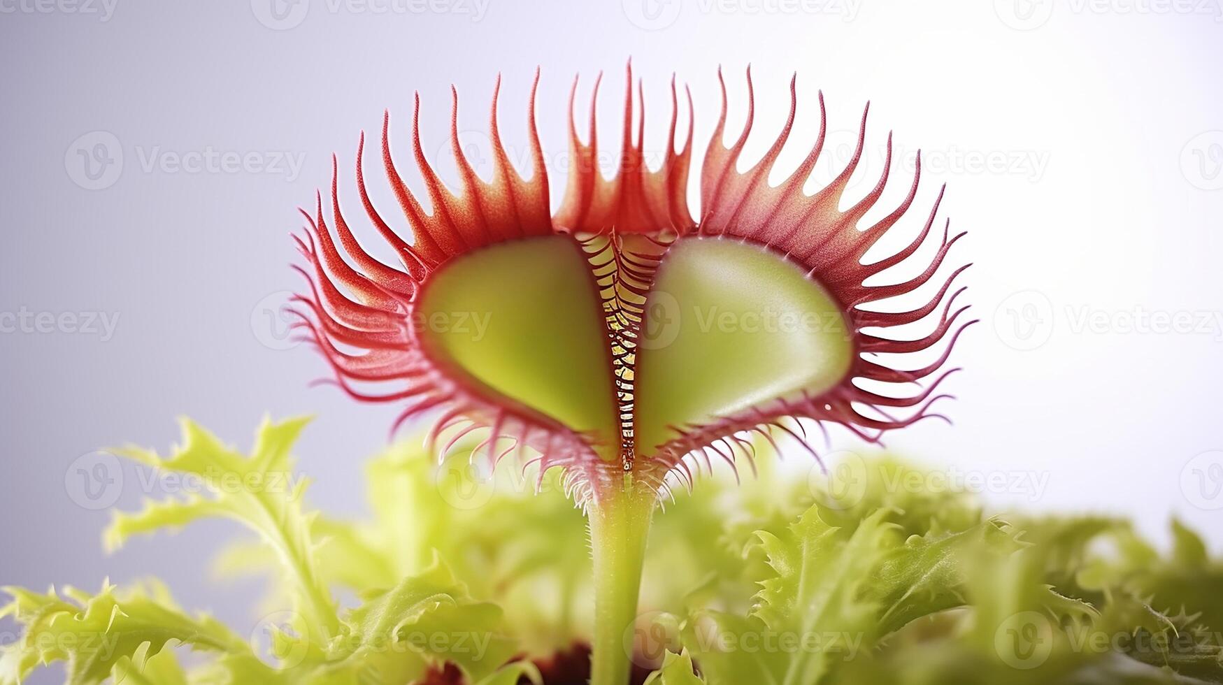 foto do lindo Vênus armadilha flor isolado em branco fundo. generativo ai