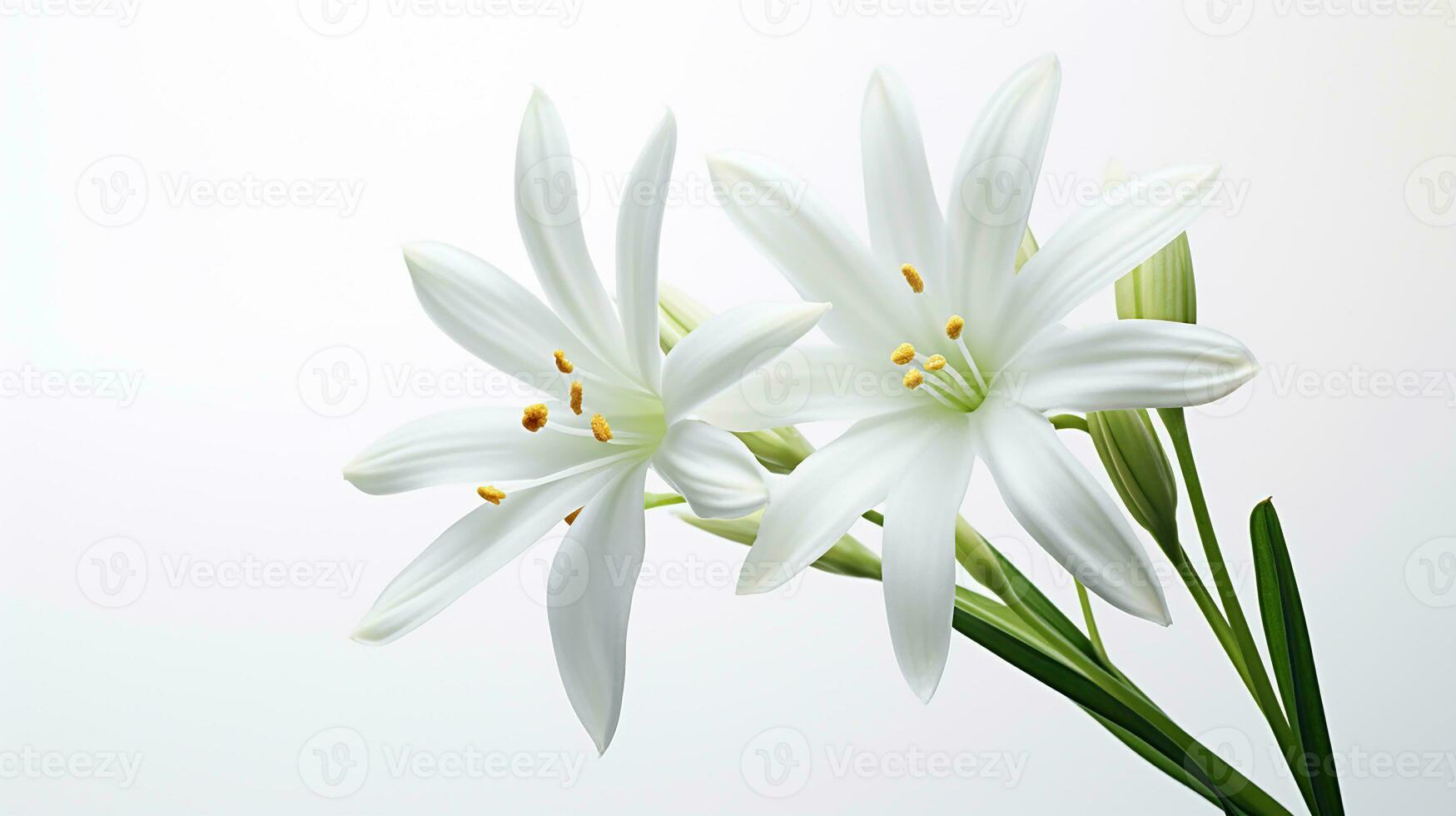 foto do lindo Estrela do Bethlehem flor isolado em branco fundo. generativo ai