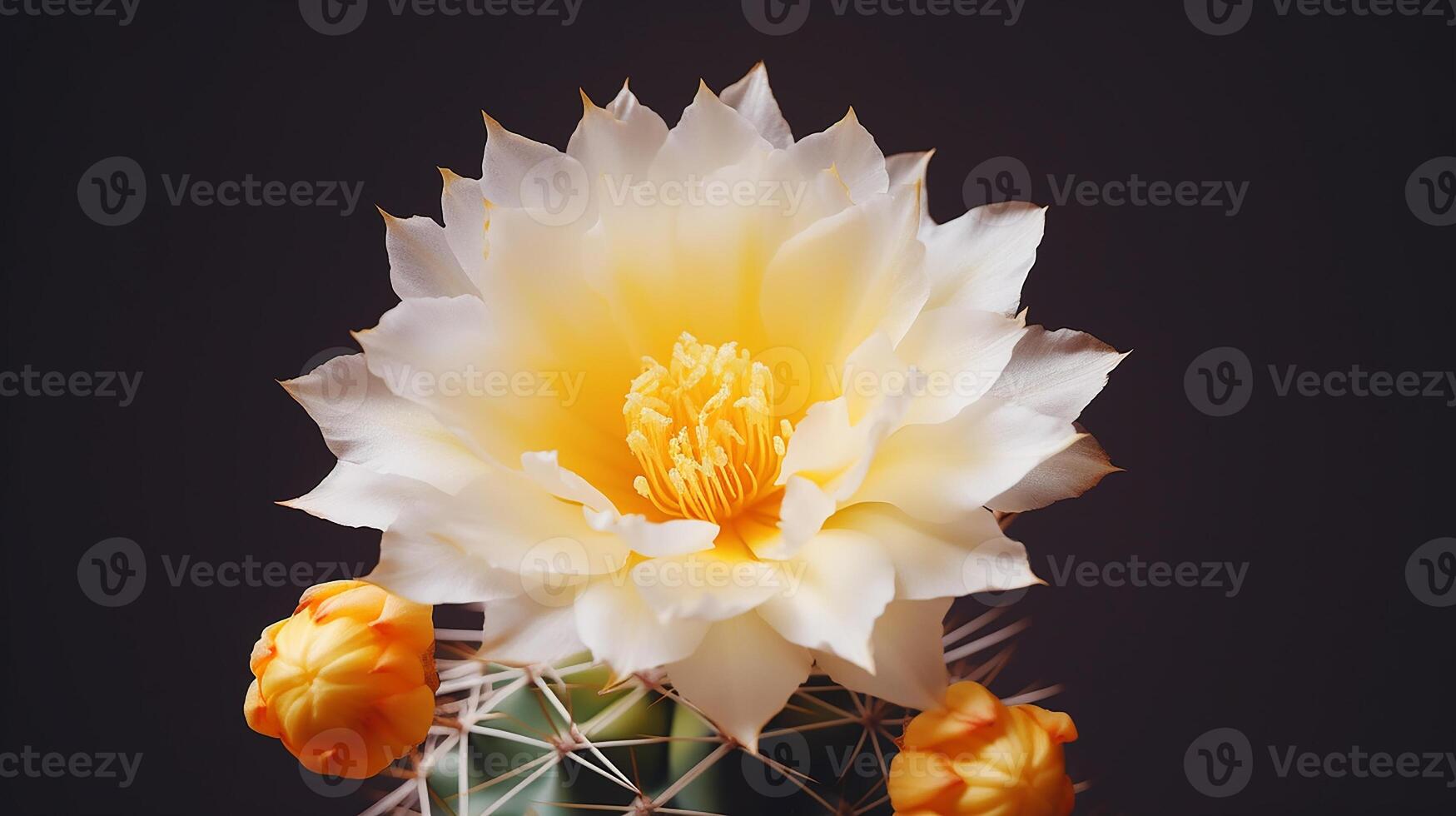 foto do lindo cacto flor isolado em branco fundo. generativo ai