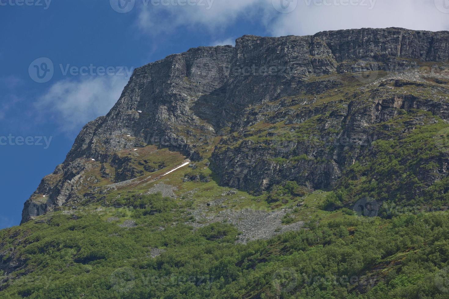 paisagem no fiorde de geiranger na noruega foto