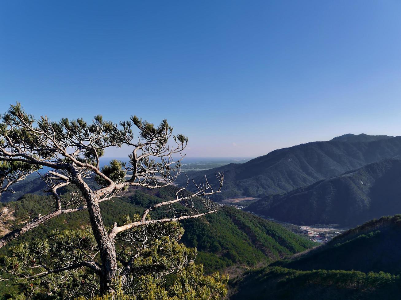 vista para as montanhas coreanas em seoraksan foto