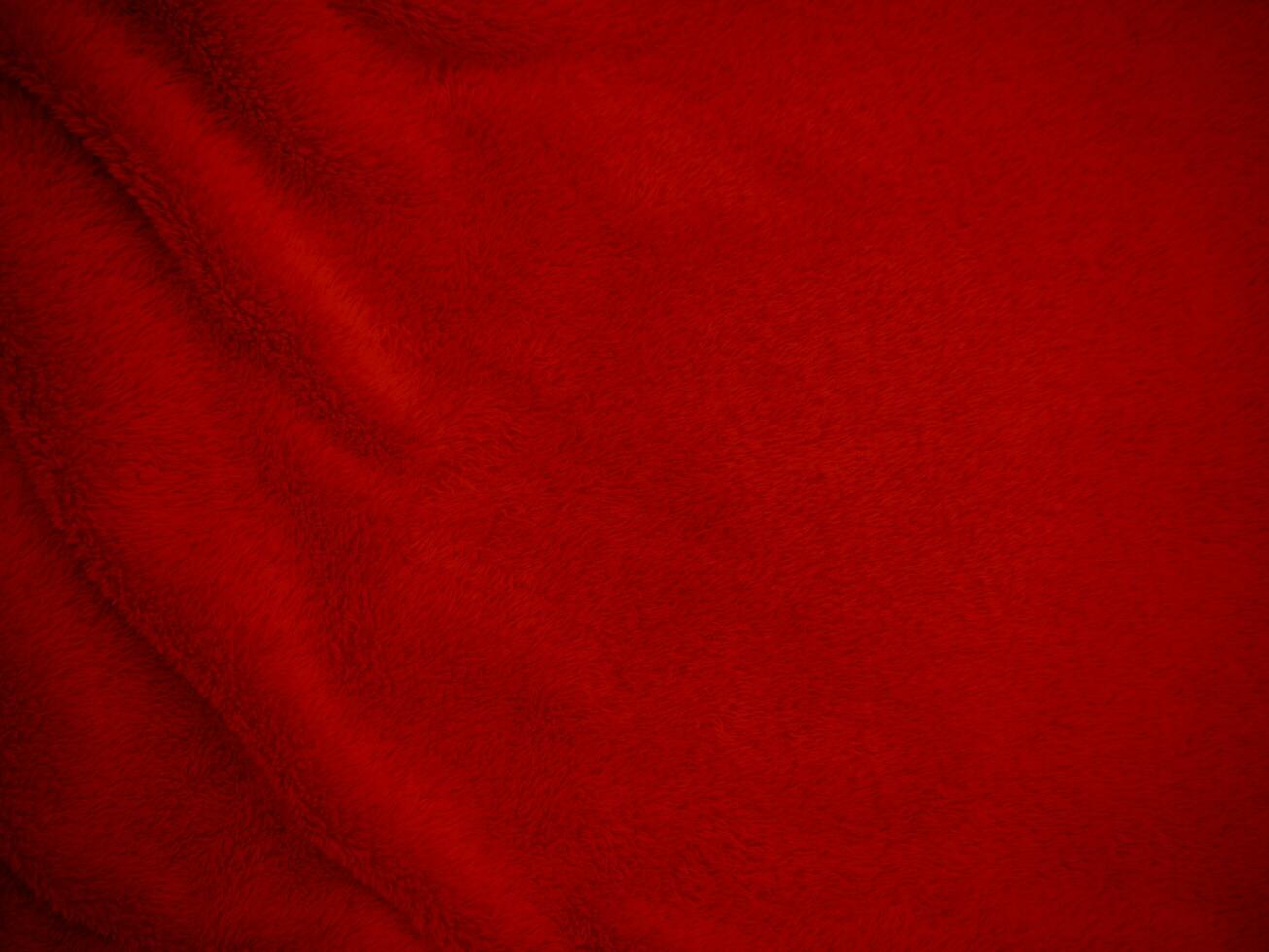 vermelho limpar \ limpo lã textura fundo. luz natural ovelha lã. escarlate desatado algodão. textura do fofo pele para designers. fechar-se fragmento vermelho lã tecido tapete. foto