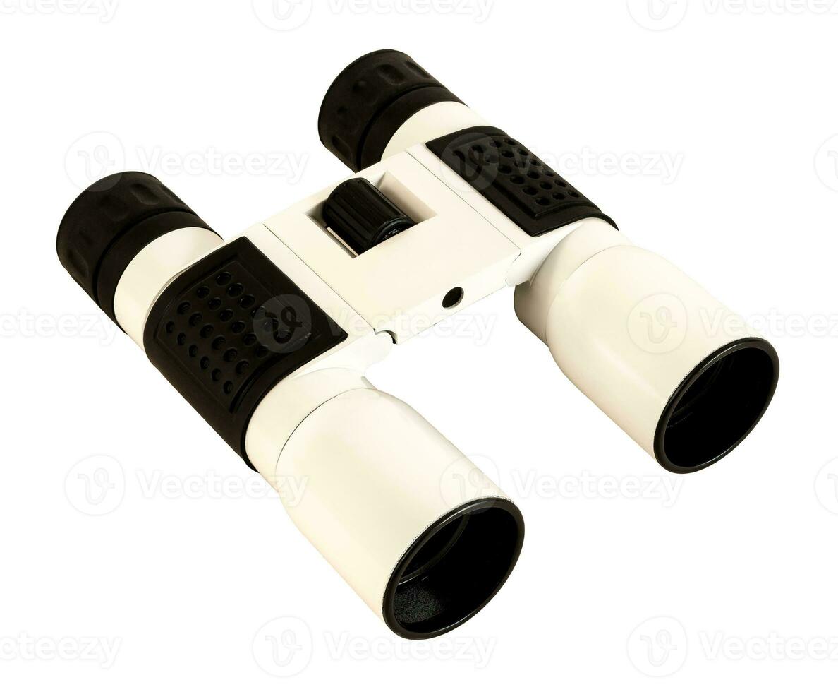 pequeno Preto e branco binocular, isolado. foto