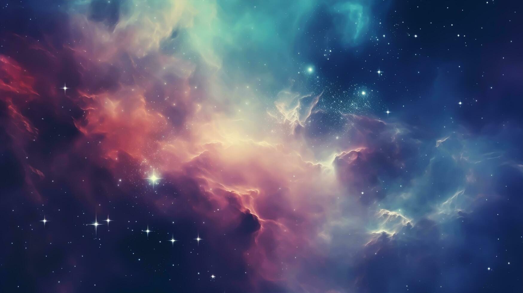 abstrato espaço fundo com nebulosa e estrelas foto