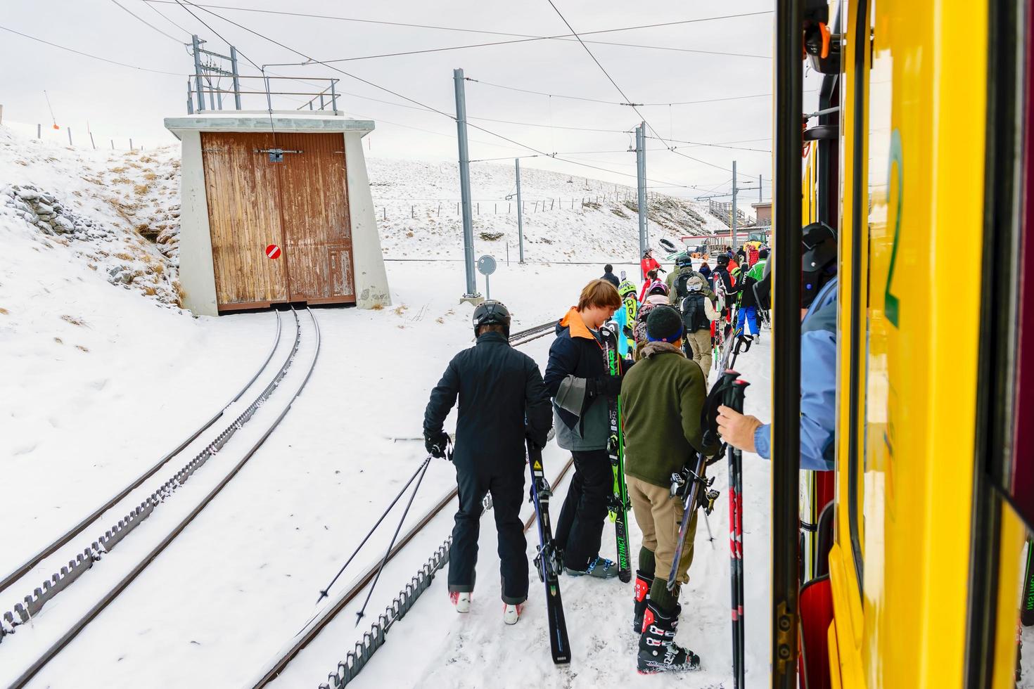 a ferrovia de Jungfrau em Jungfrau, Suíça foto