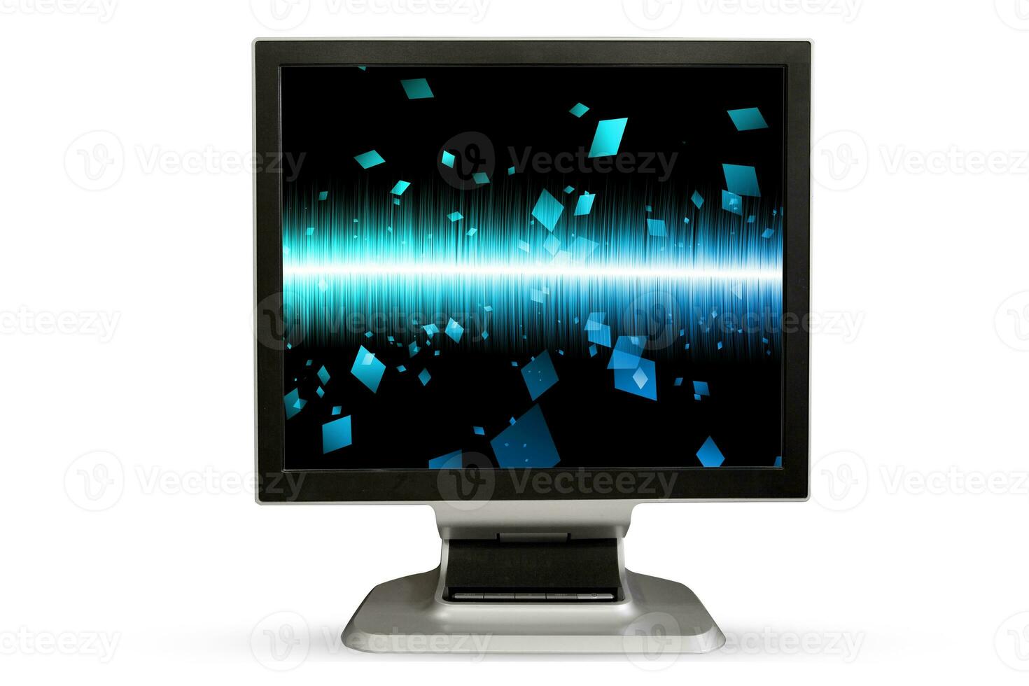 computador monitor em branco branco tela. isolado em branco fundo. foto