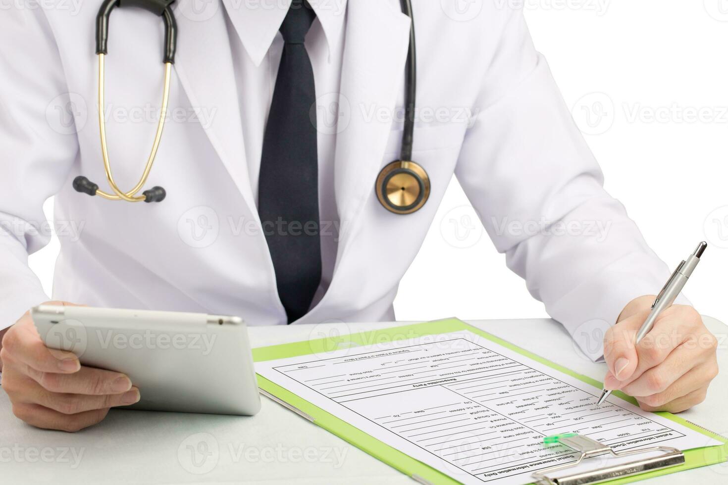 médico registro história ou o preenchimento médico forma. foto