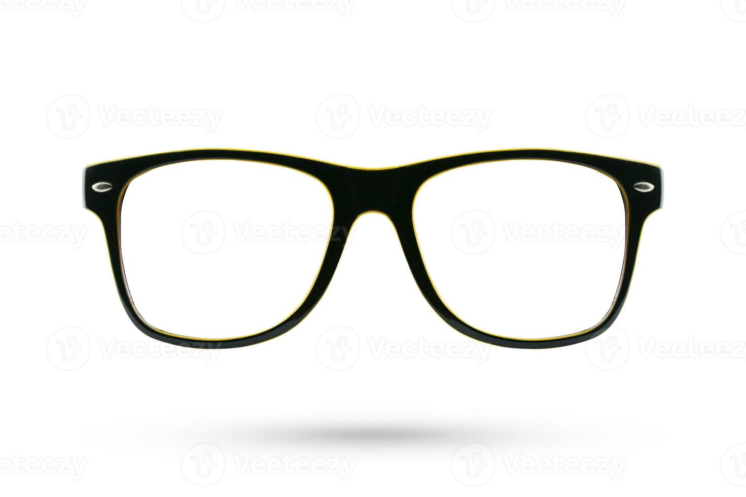 moda óculos estilo emoldurado em plástico isolado em branco fundo. foto