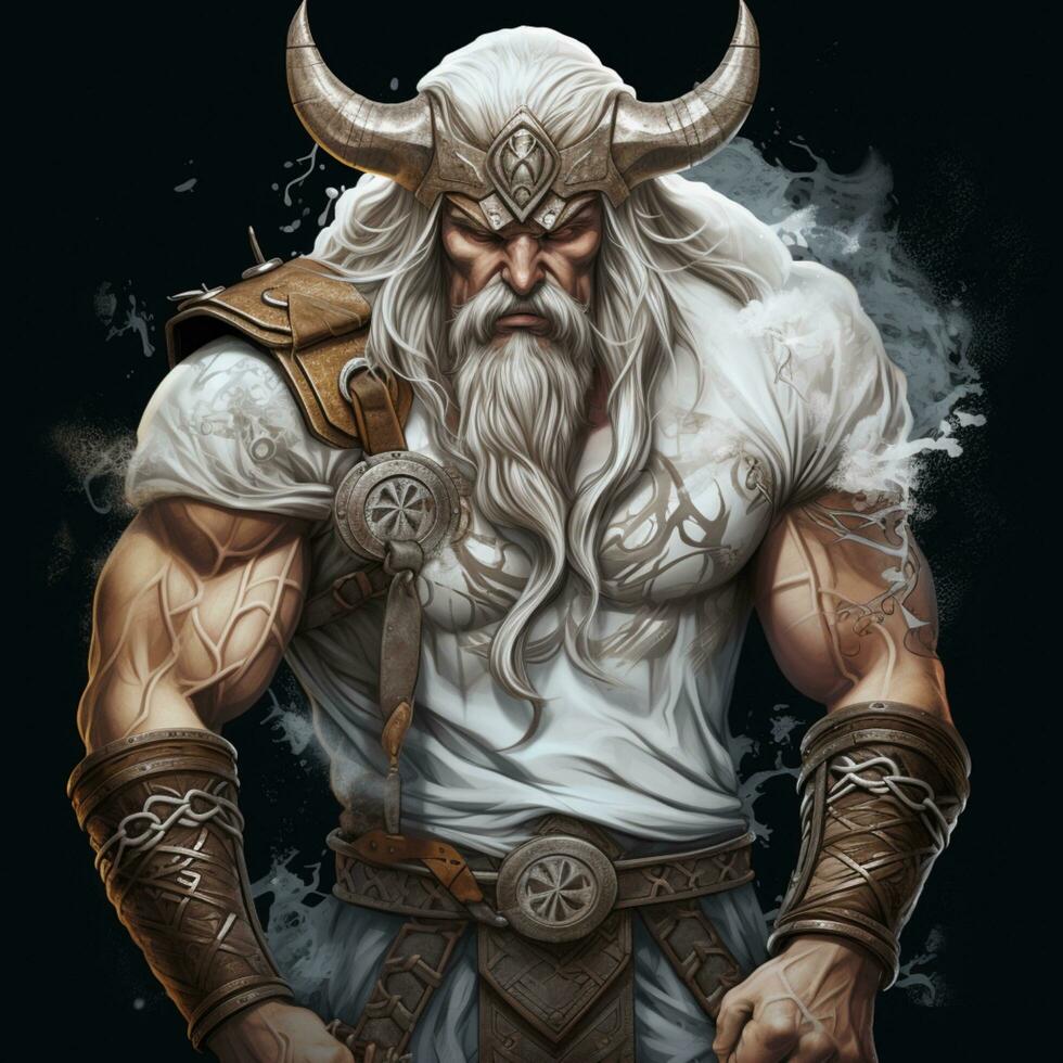 Zeus viking Bravo ilustração arte foto