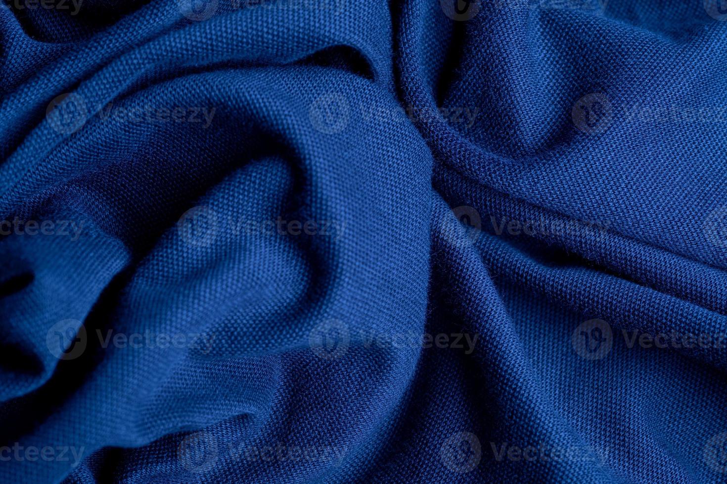fundo de textura de tecido azul, abstrato, textura closeup de pano foto