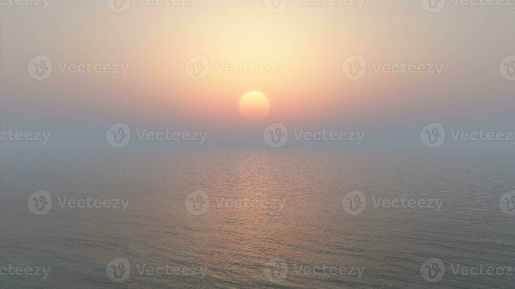 pôr do sol ou nascer do sol 3d ilustração, natural fundo foto