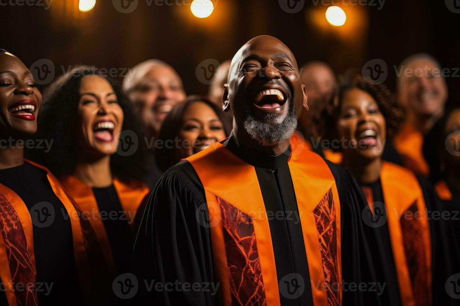 coro do cristão Evangelho cantores elogiando foto