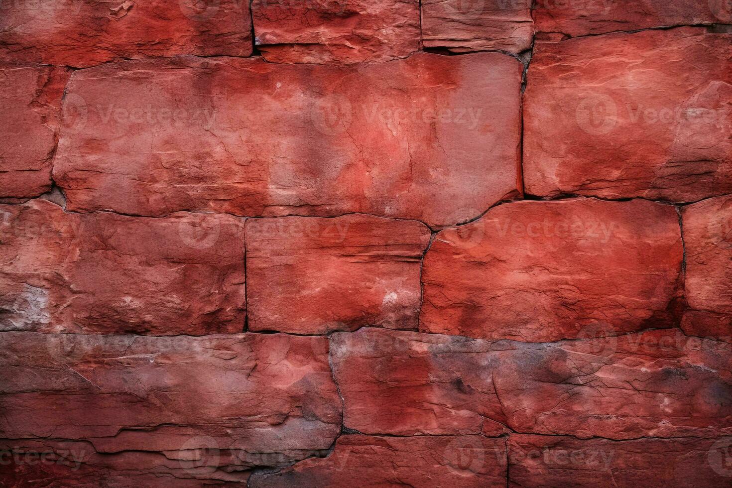 vermelho pedra parede textura fundo. ai gerado foto