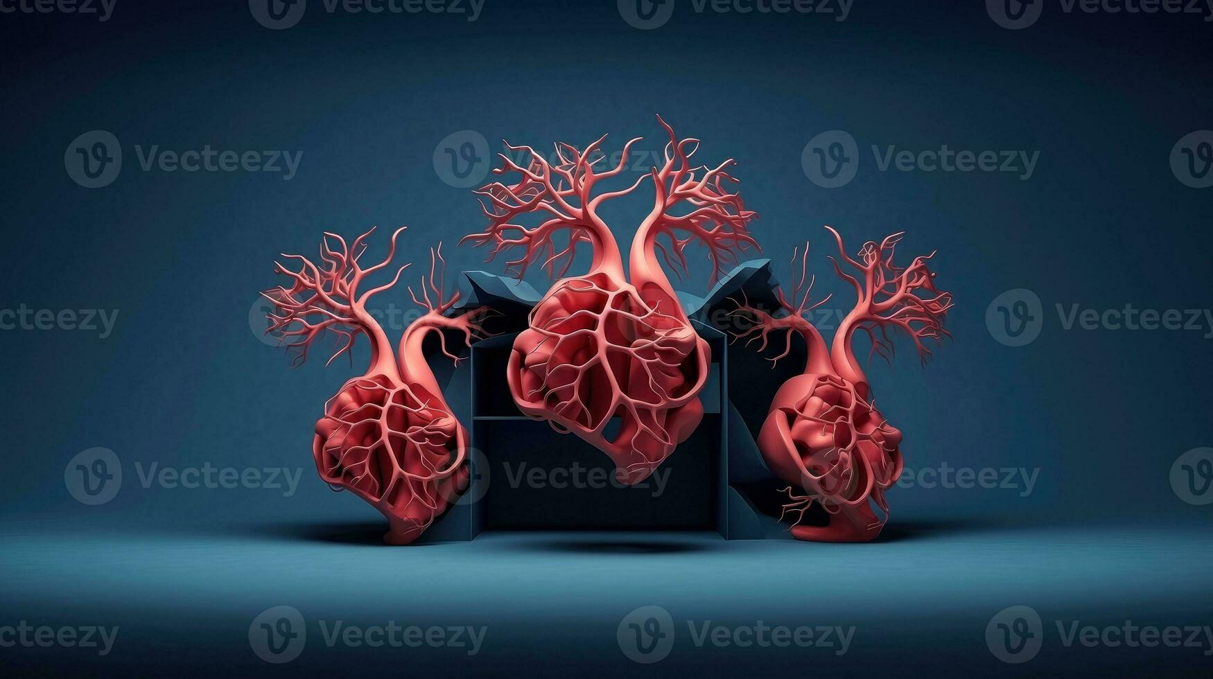 3d ilustração brincar do a humano órgão sistema, anatomia, nervoso, circulatório, digestivo, excretor, urinário, e osso sistemas. médico Educação conceito, generativo ai ilustração foto