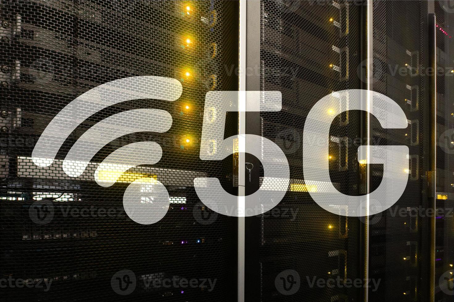 5g rápido conceito de tecnologia móvel de comunicação de conexão de internet sem fio. foto