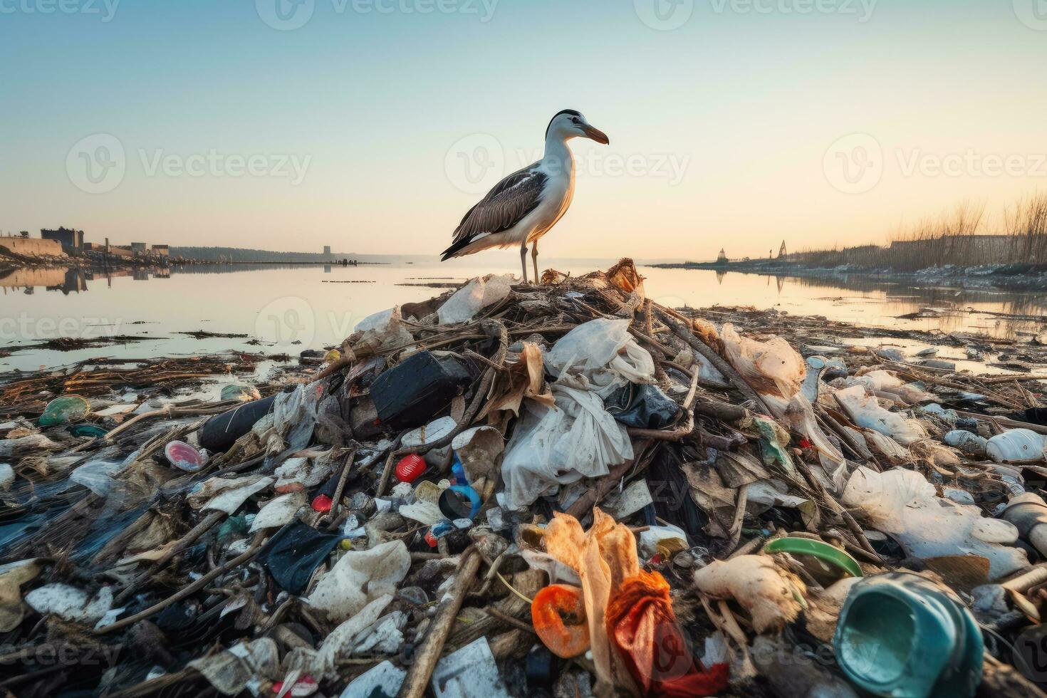 da natureza chore - uma gaivota Atenção - ai gerado foto