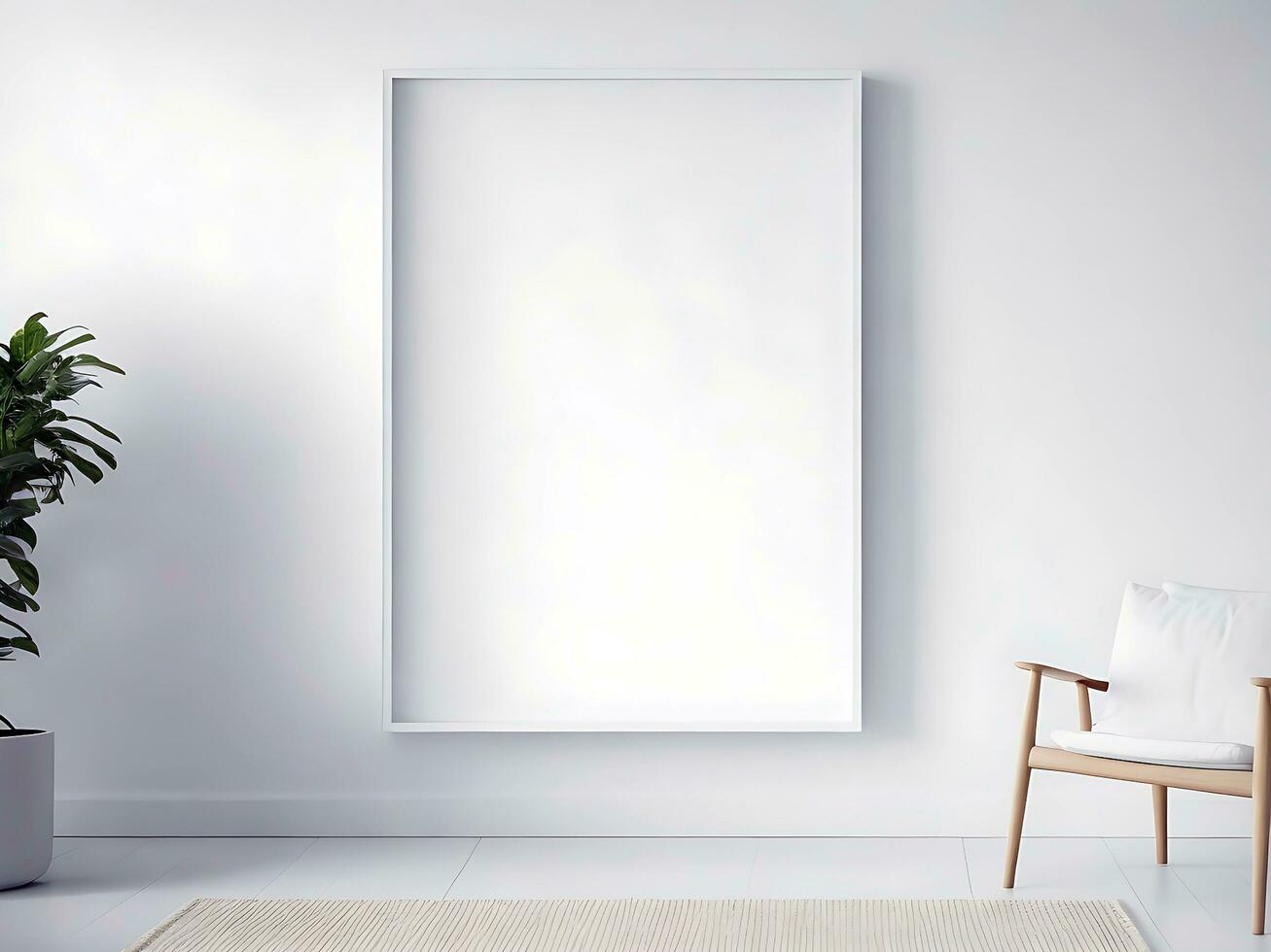 em branco cenário quadro, Armação brincar em branco parede foto