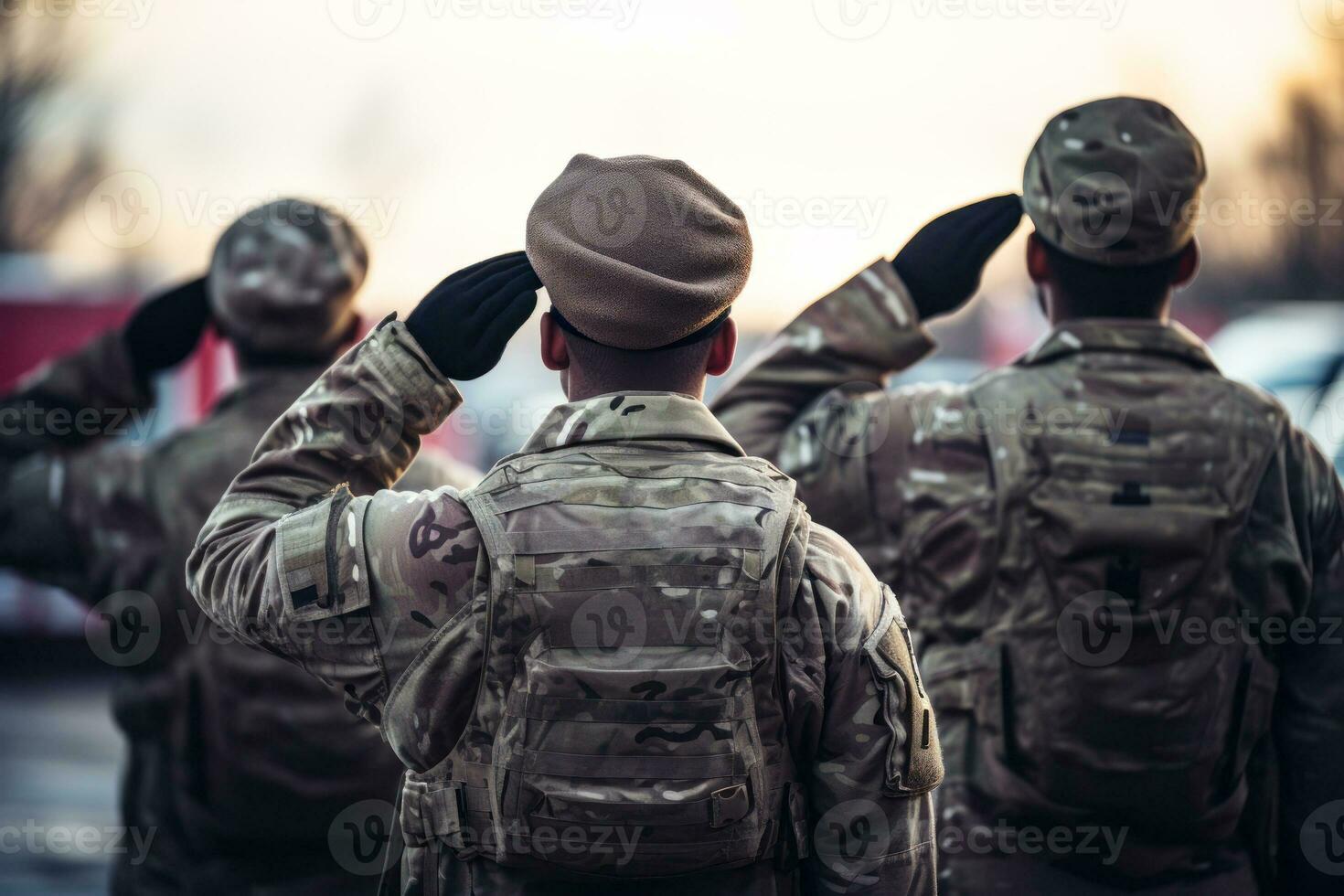 militares saudações, soldados estão ser treinado generativo ai foto