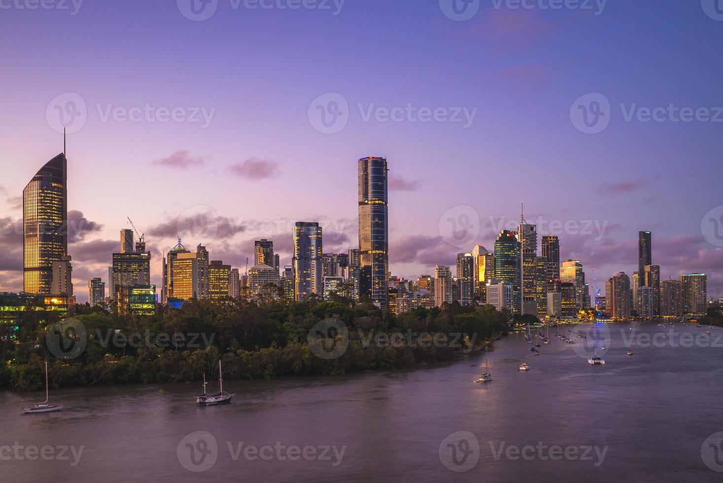 horizonte de Brisbane em Queensland, Austrália foto