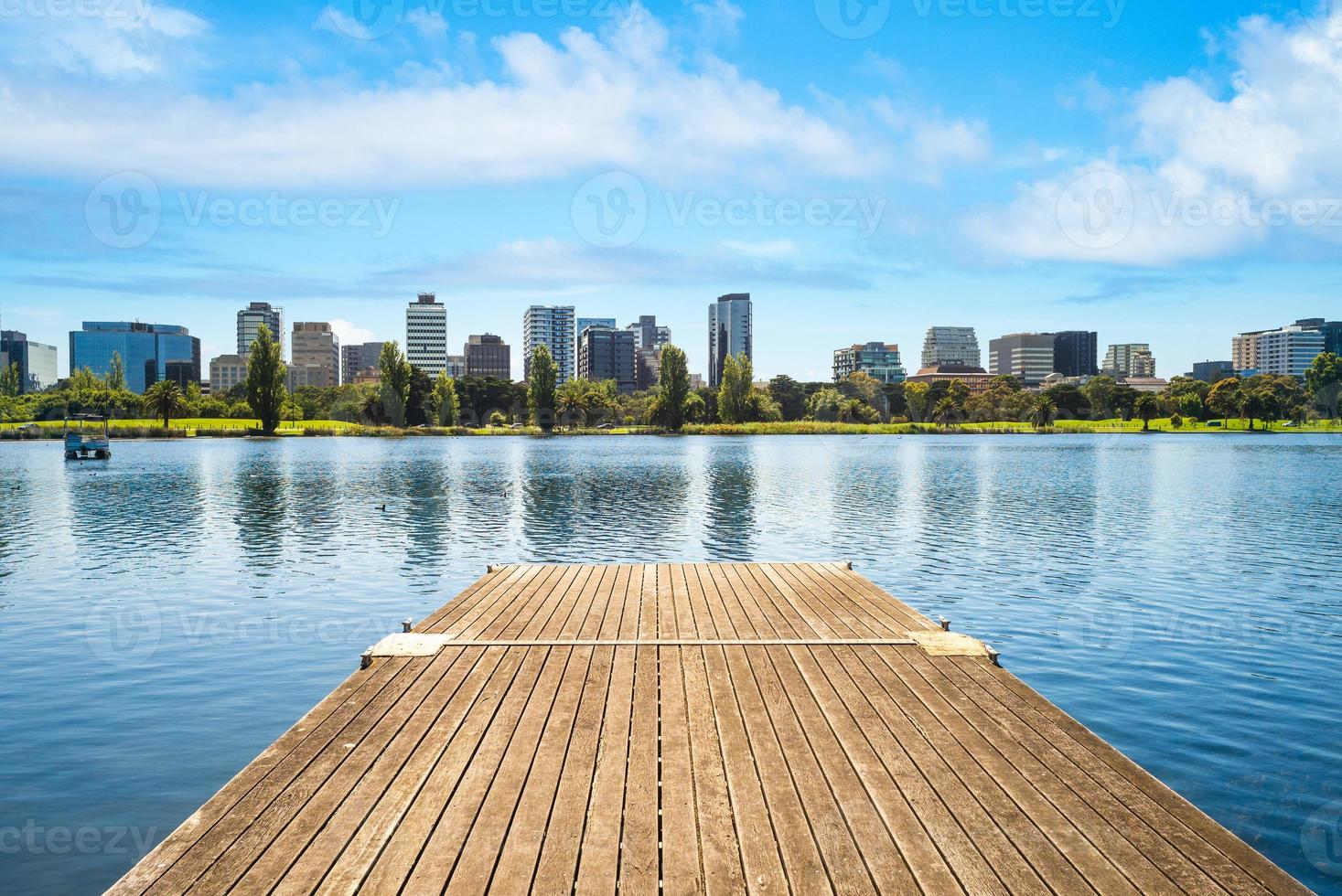 cenário do parque albert em melbourne, austrália foto