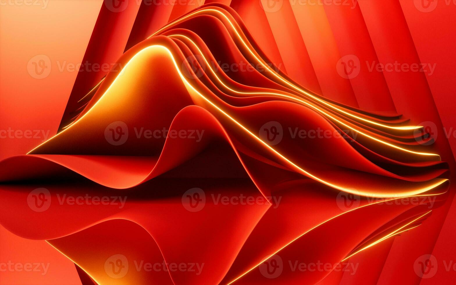 abstrato vermelho curva etapa fundo, 3d Renderização. foto