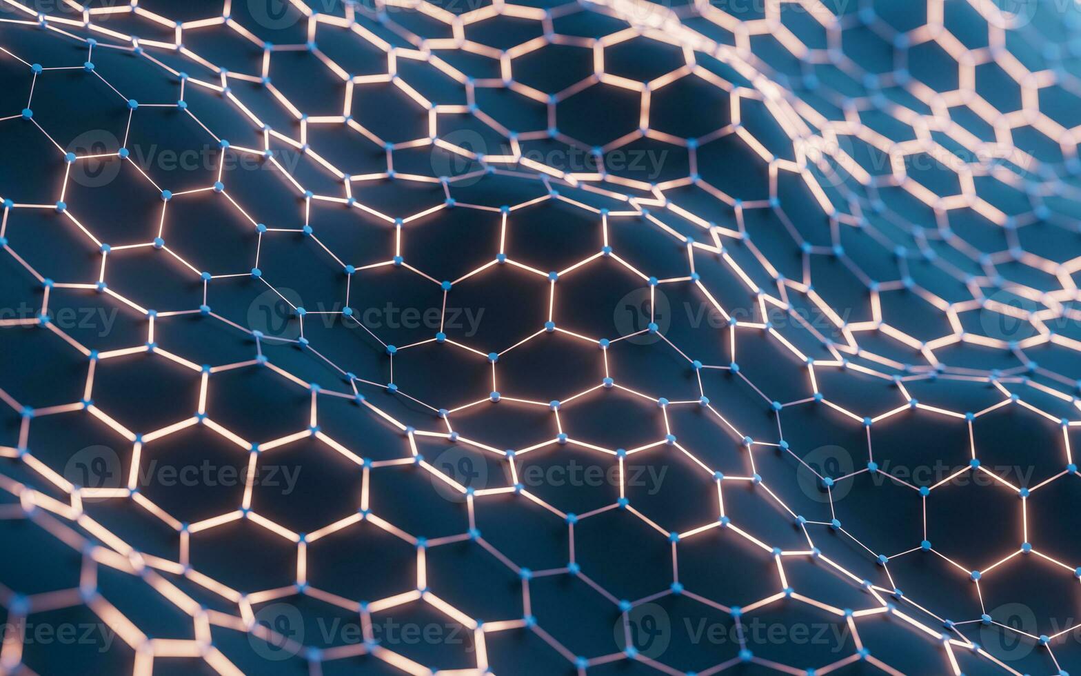 hexagonal estrutura fundo, 3d Renderização. foto