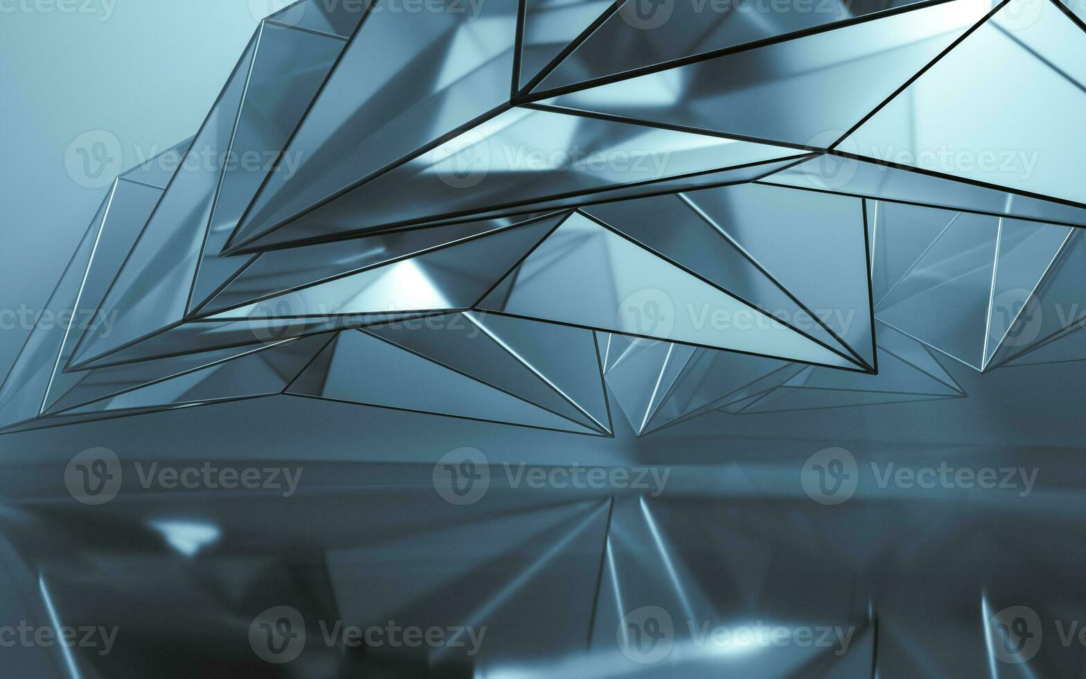 névoa cena com abstrato geometria, 3d Renderização. foto