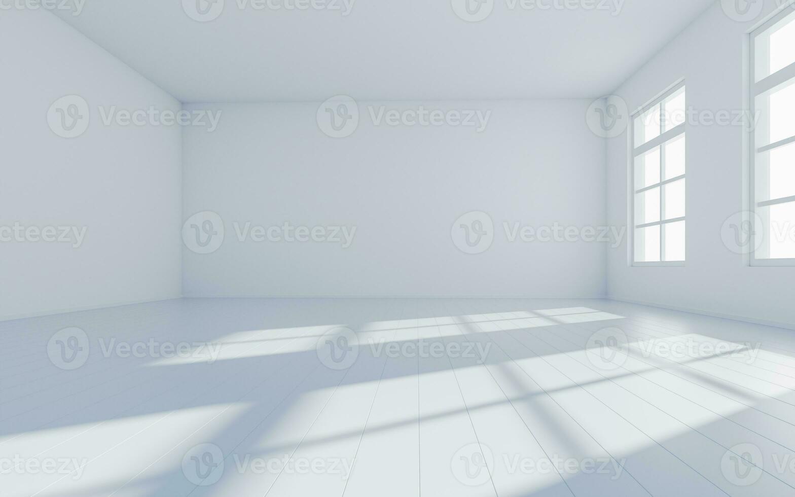 esvaziar quarto com luz vem em, 3d Renderização. foto