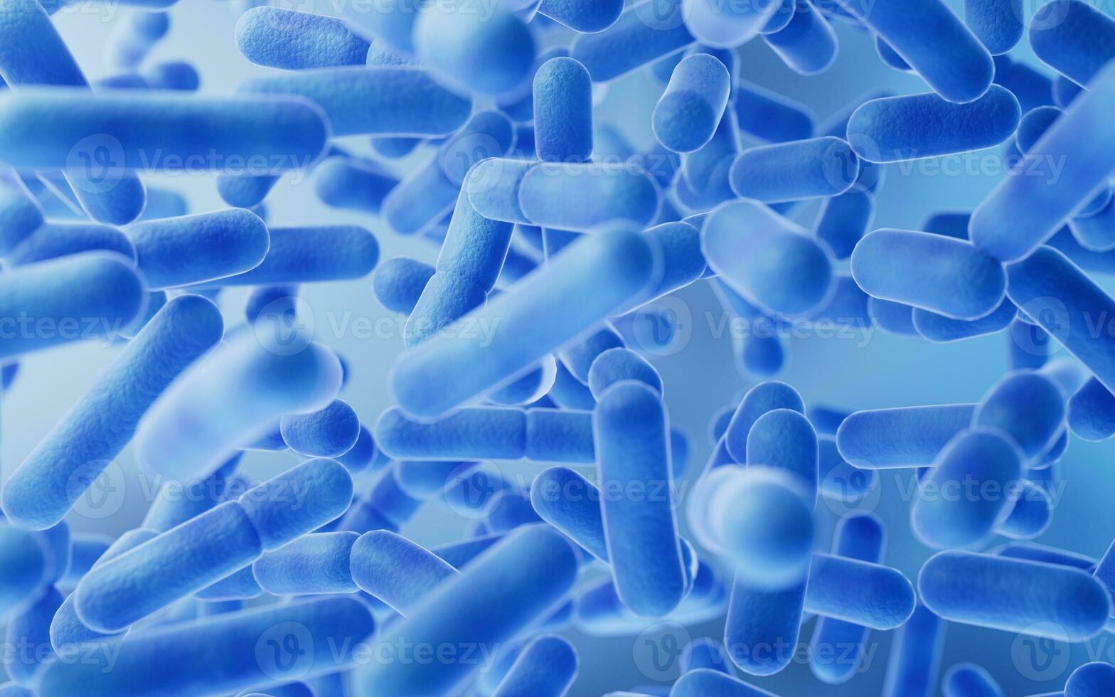 ampla grupos do germes com azul fundo, 3d Renderização. foto