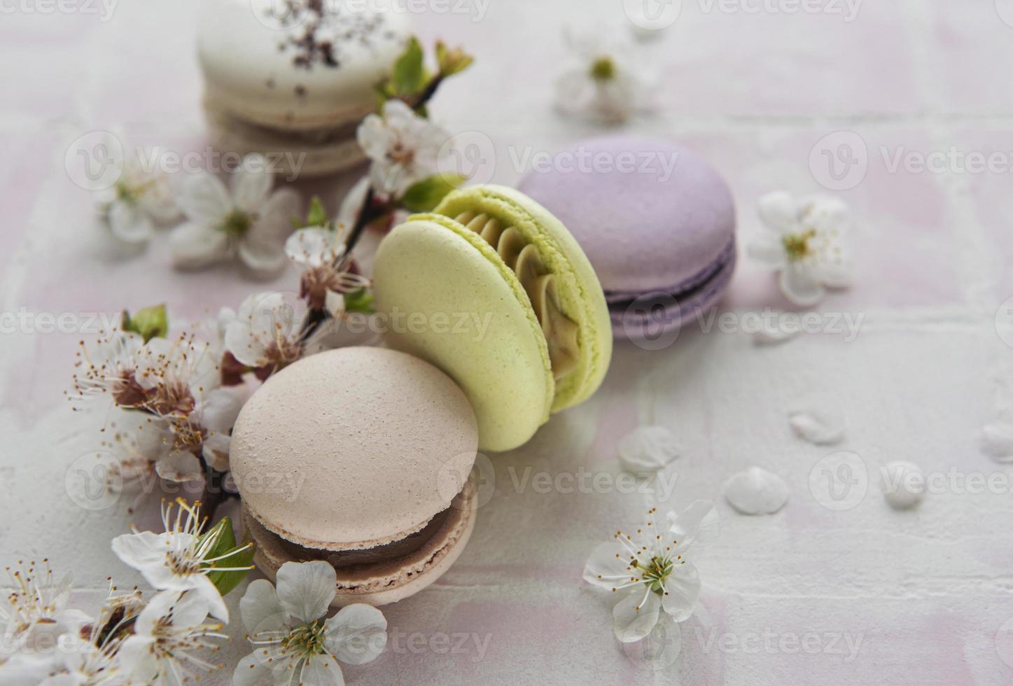 macaroons doces franceses foto