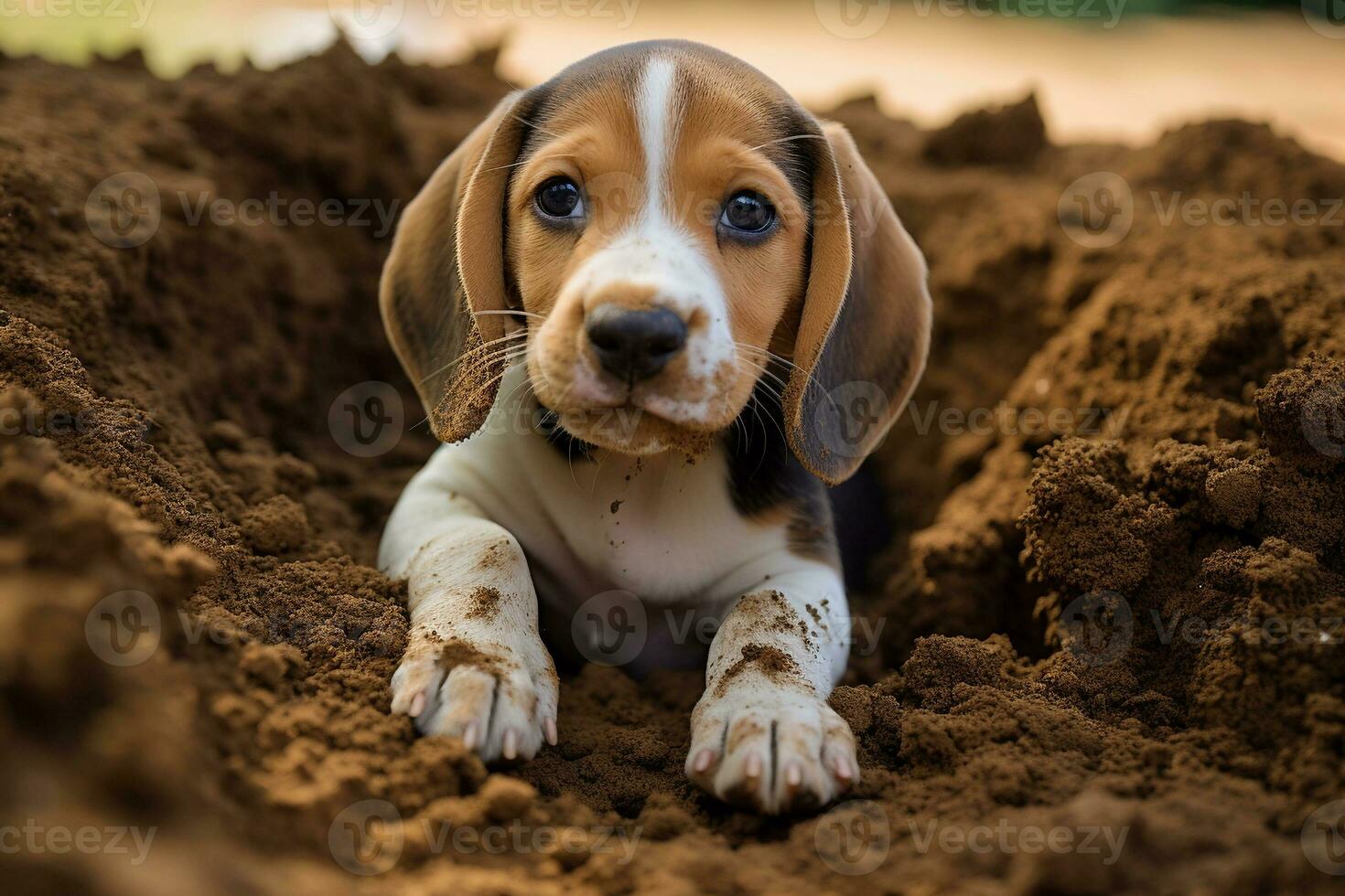 fechar acima sujo cachorro jogando dentro a jardim. cachorro com engraçado olhar. foto