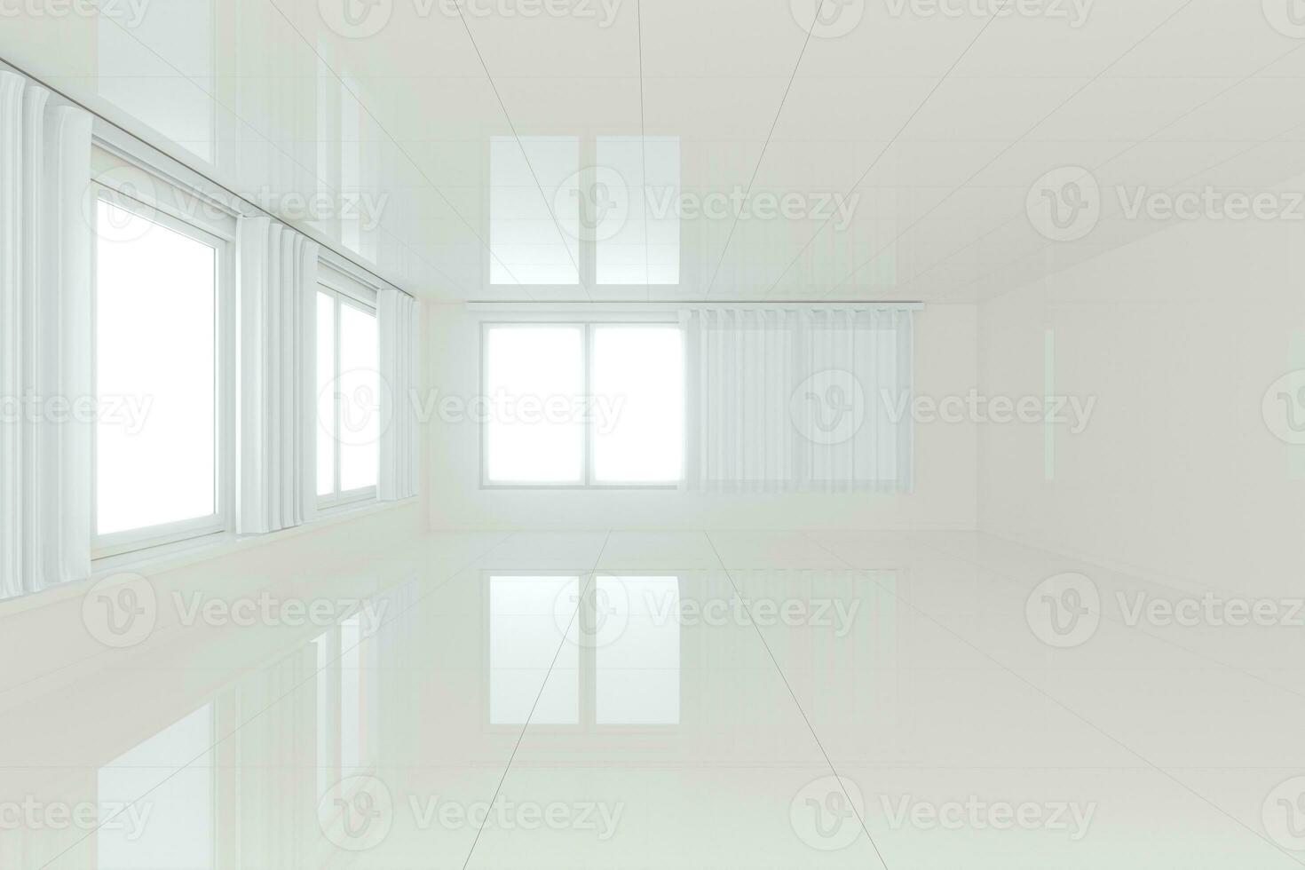 esvaziar quarto com branco plano de fundo, abstrato concepção,3d Renderização. foto