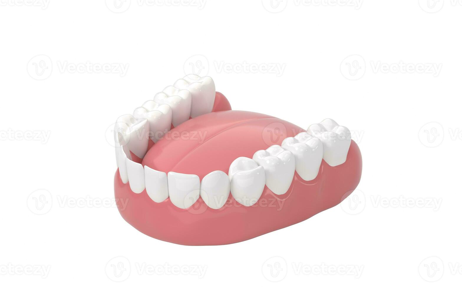 saudável dentes, dentes tratamento, 3d Renderização. foto