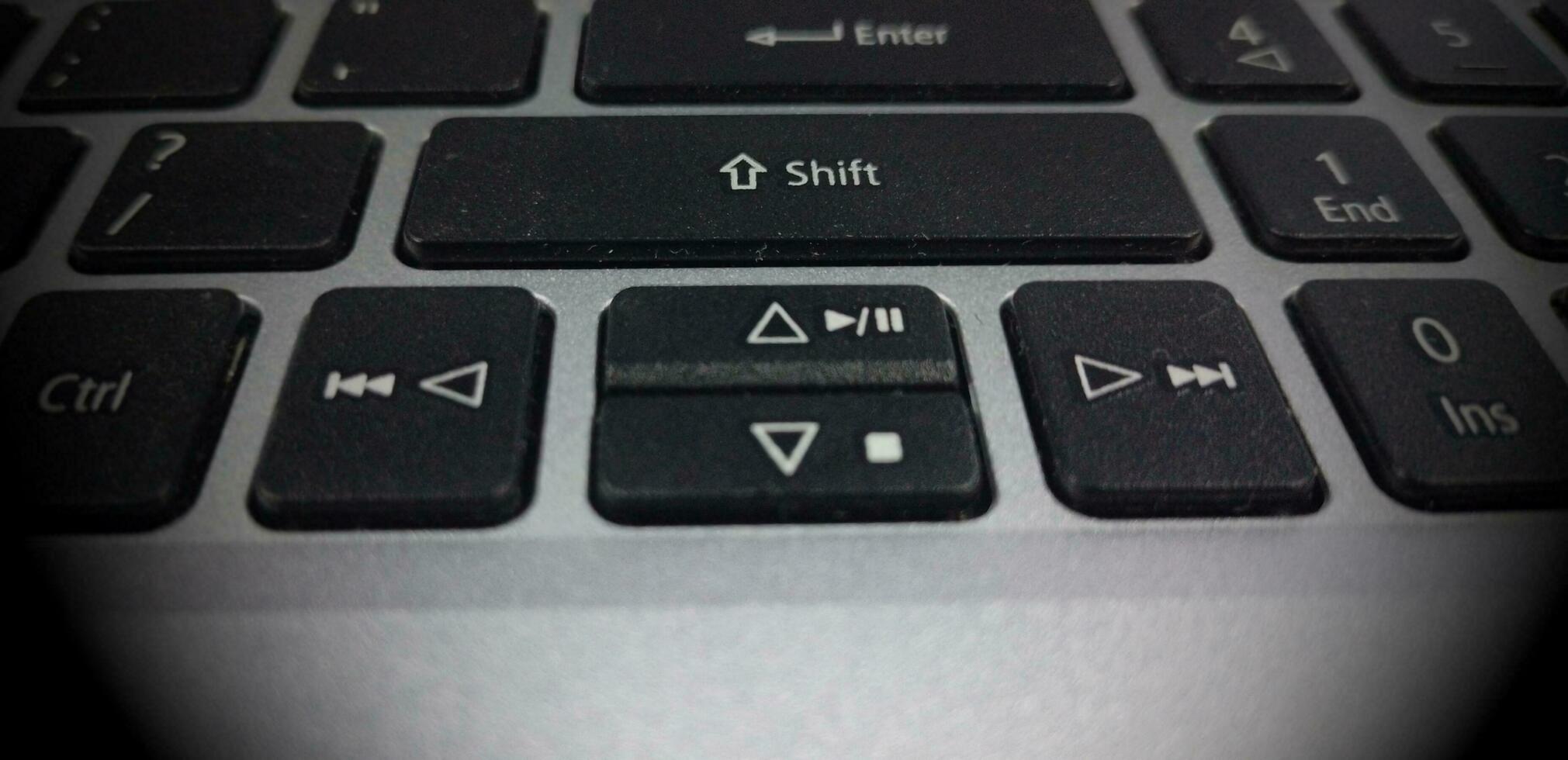 fechar acima do computador portátil teclado foto