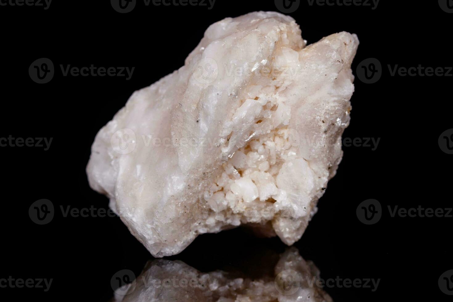 macro mineral pedra anfibolito dentro quartzo em Preto fundo foto