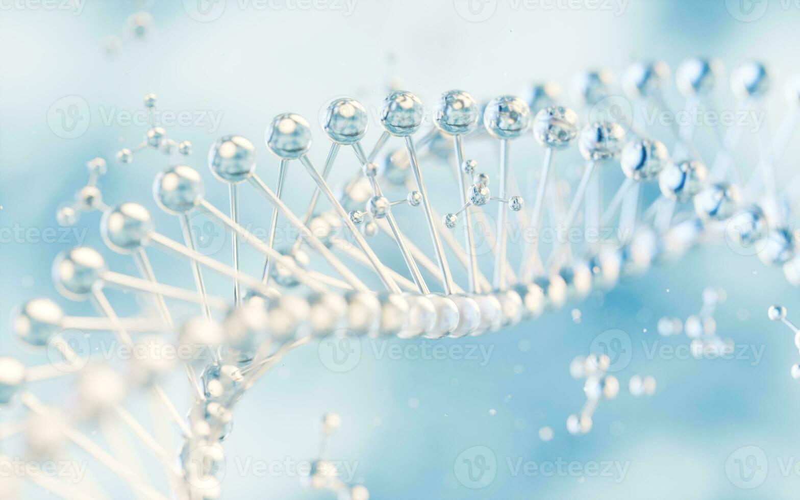 biologia moléculas estrutura, 3d Renderização. foto