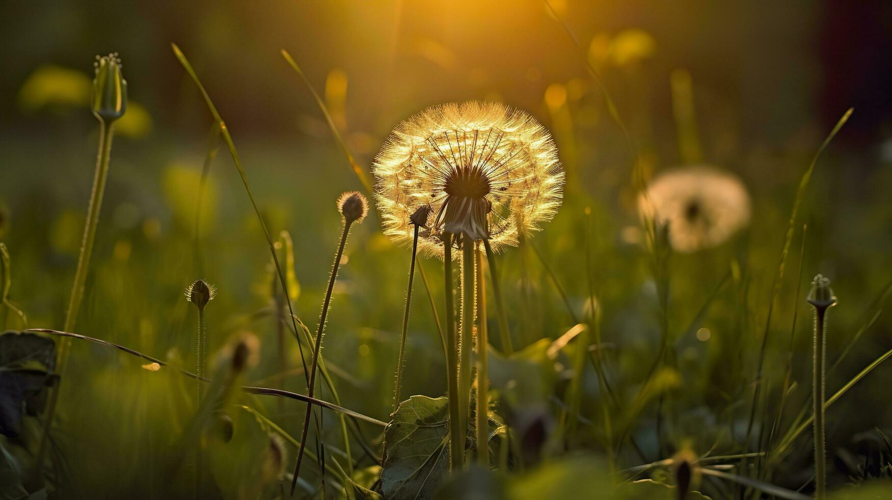 a verde Primavera manhã. generativo ai foto