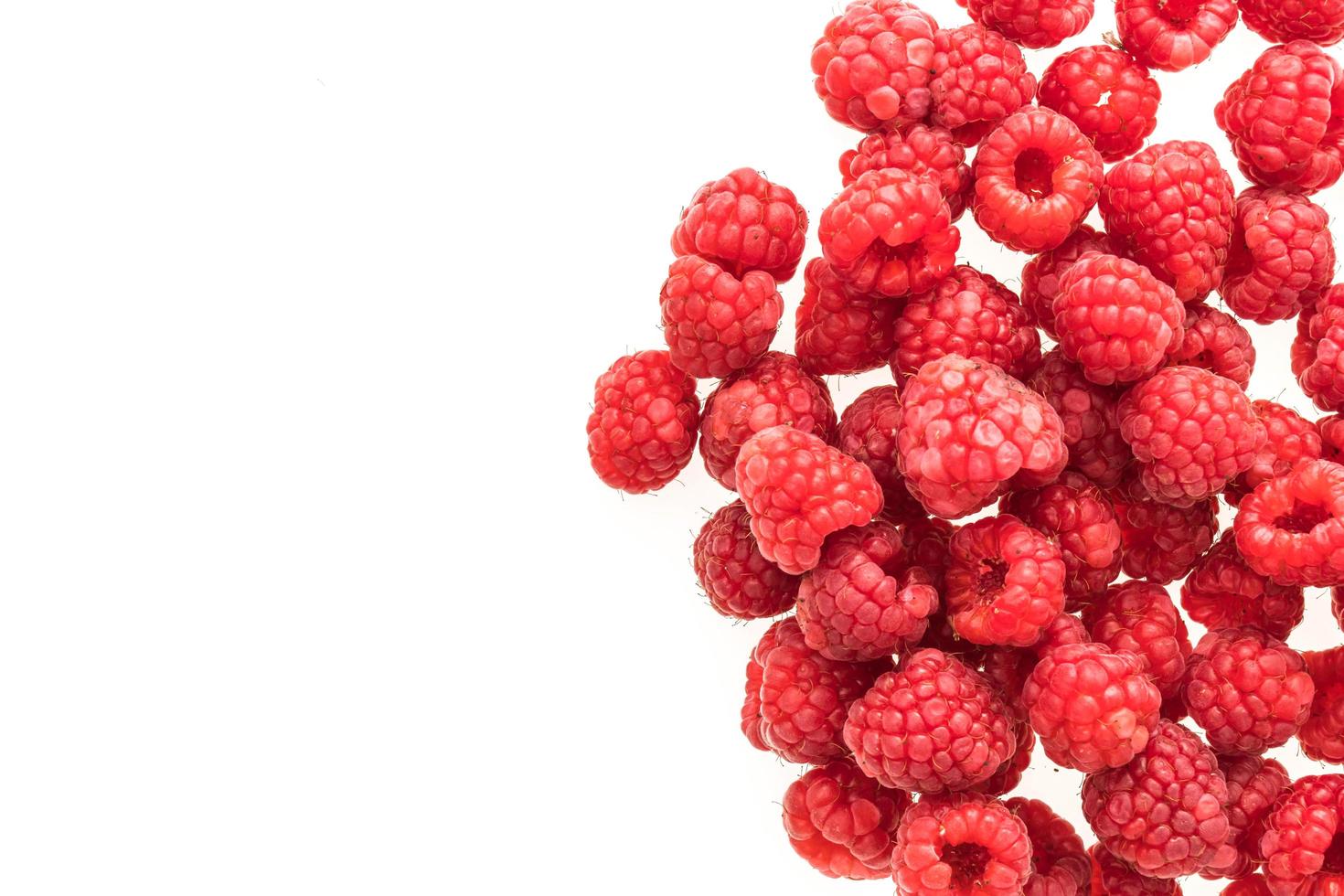 fruta rasberry no branco foto