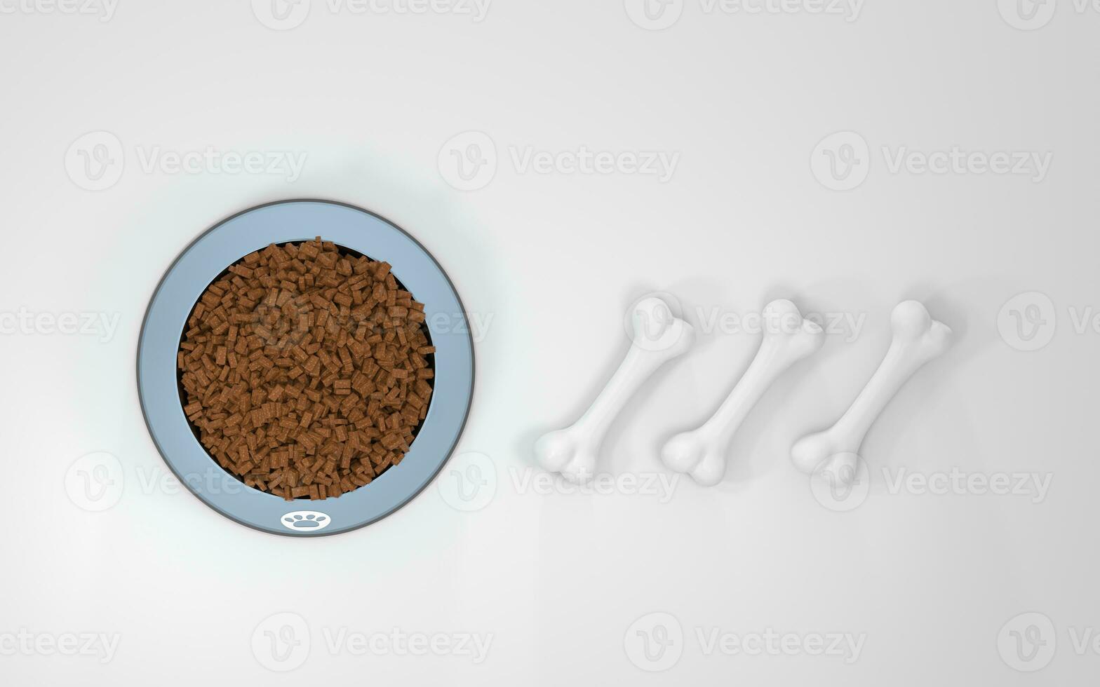 animal Comida e osso, animal nutrição dieta, 3d Renderização. foto