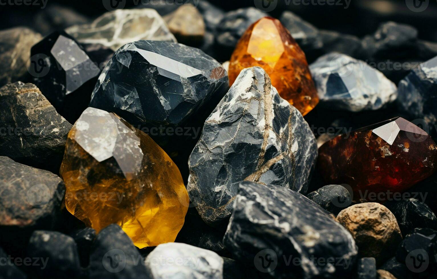 natural pedras a partir de brasil, ouro, prata, rude diamante, e hematita. brasileiro mineral Extração conceito, industrial ou decorativo pedras. foto