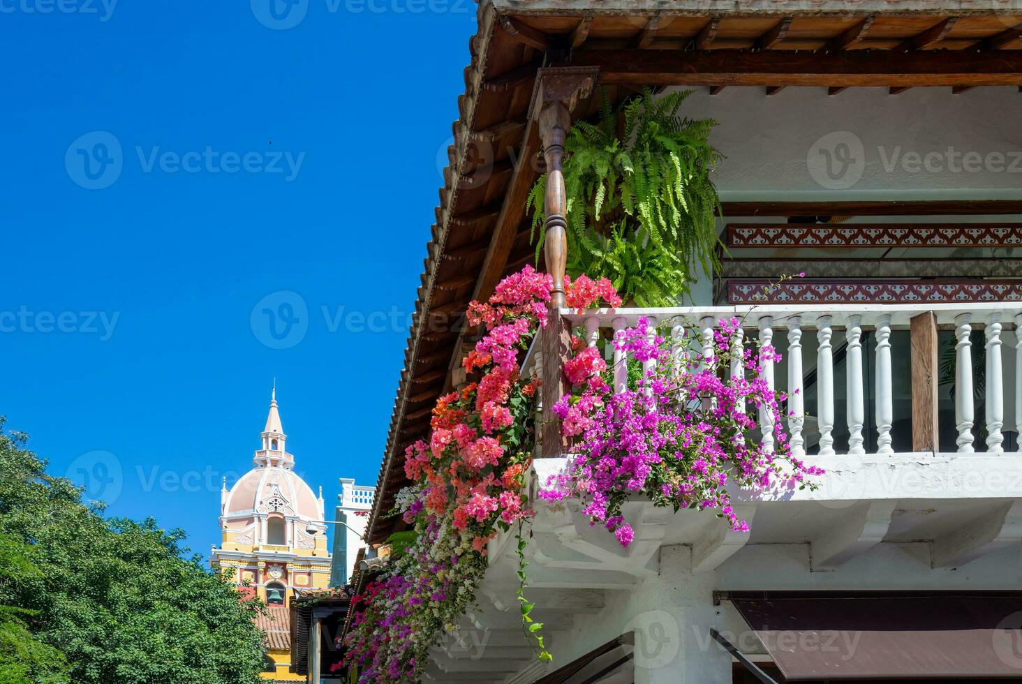 colúmbia, local da unesco, cidade murada colorida de cartagena cuidad amurrallada no centro histórico da cidade foto