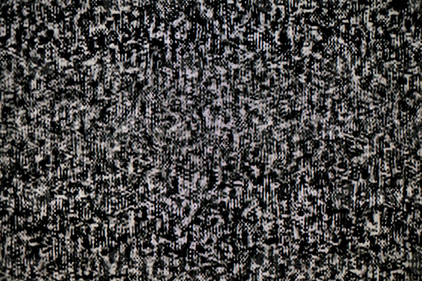 nenhum sinal no monitor da televisão, ruído estático ruim tv preto e branco foto