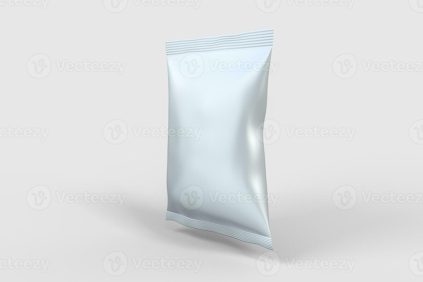 3d Renderização, branco embalagem bolsas com branco fundo foto